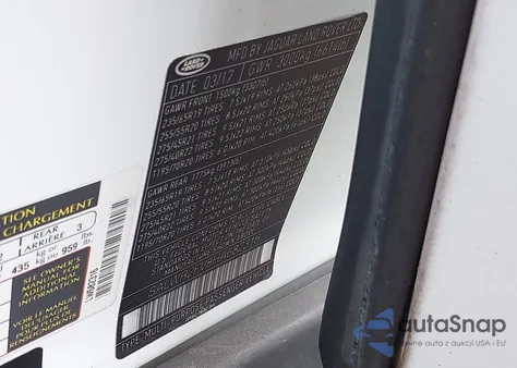 2017 Land Rover Range Rover Sport 3.0L V6 Supercharged Hse из США, поврежденный, VIN SALWR2FV8HA682316